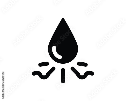 Water Drop Evaporation Icon Symbol For Drying Process Or Moisture Removal