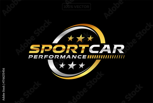 automotive Sport logo design template illustration