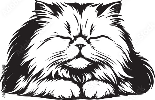 persian-cat-resting-flat-vector.eps