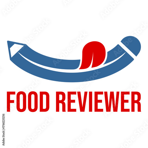 food reviewer flat minimalist logo design