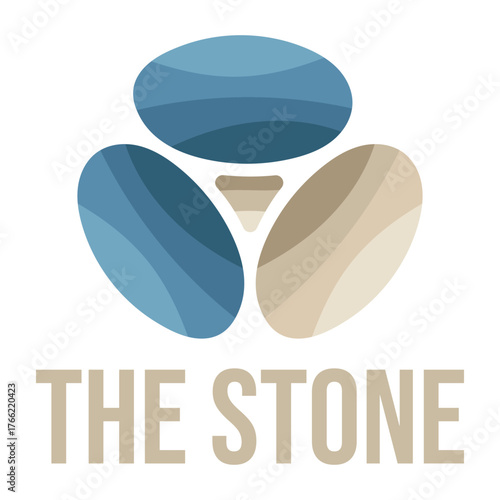 the stone flat minimalist logo design