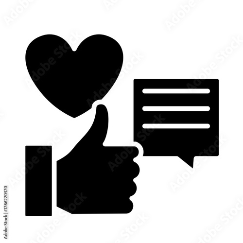 Positive Feedback  Icon Element For Design	