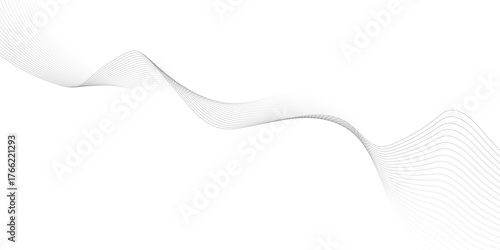 Abstract wave element for design. Digital frequency track equalizer. Stylized line art background. Vector illustration. Wave with lines created using blend tool.