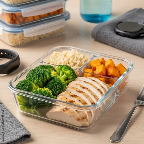 Clean Eating Meal Prep Chicken Breast Brown Rice Broccoli Gym Lifestyle