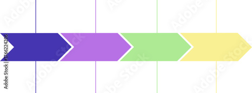 Four Segment Chevron Arrow Timeline