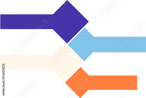 Four Converging and Diverging Arrows