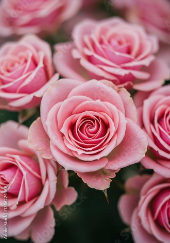 Beautiful light pink roses in a dreamy, soft focus style, perfect for elegant backgrounds or dreamy designs ,texture ,blurred ,soft focus