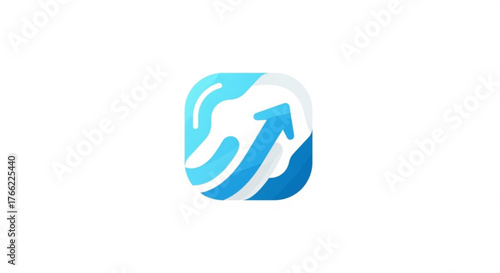 Abstract blue arrow logo design modern vector illustration concept for company brand, emblem, label, symbol, sign, identity