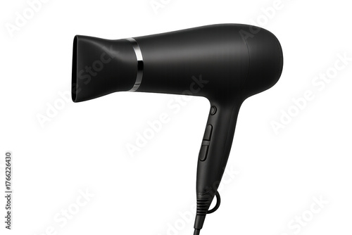 Black hair dryer styling tool beauty treatment transparent background