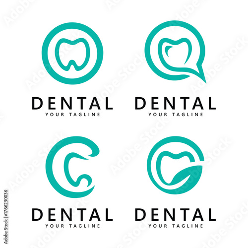 Dental Logo Variations – Symbols for Oral Care, Consultation, or Clinic Branding
