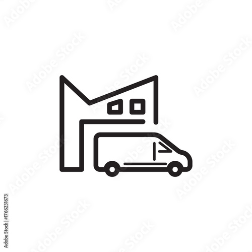 Last mile delivery icon symbolizing final-stage goods transport, representing modern local logistics, efficient e-commerce fulfillment, and specialized urban delivery systems and tracking technology.