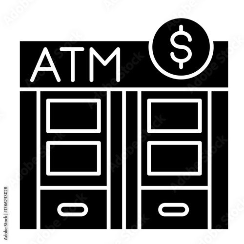 ATM Machine  Icon Element For Design
