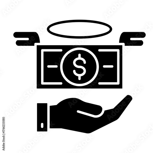 Cash Deposit  Icon Element For Design
