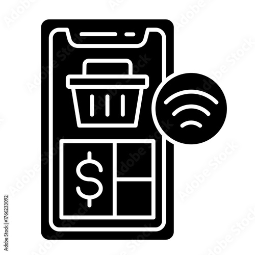 Mobile Withdrawal  Icon Element For Design
