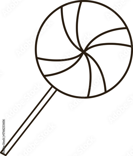 a lollipop coloring page clipart
