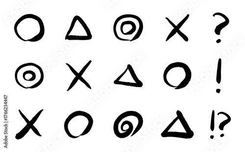 手書きの〇×△マーク