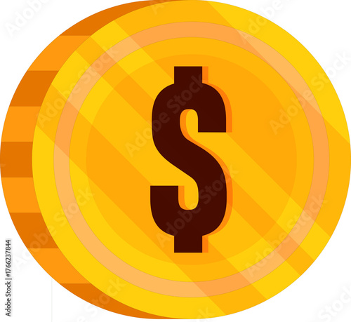 Vector illustration of shiny golden euro coins stacked together, representing savings, currency, and business success.