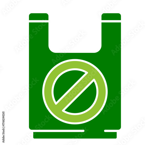 No Plastic Bag Icon Element For Design
