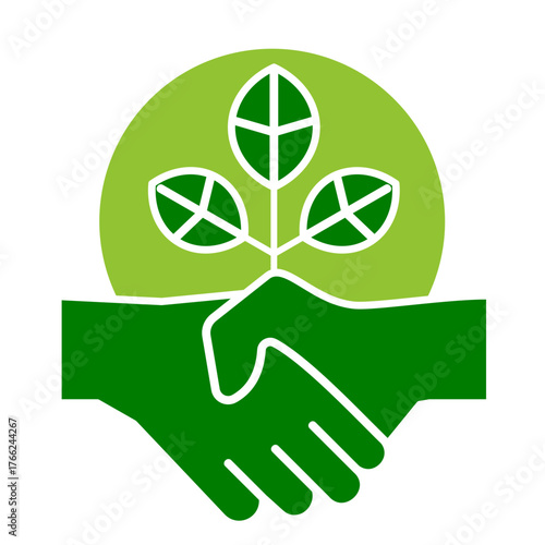 Sustainable Partnership Icon Element For Design
