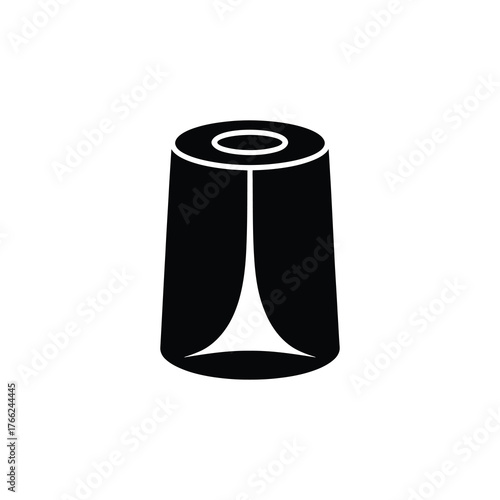 Hollow Cylinder Geometric Shape with Transparent Background for Creative Projects