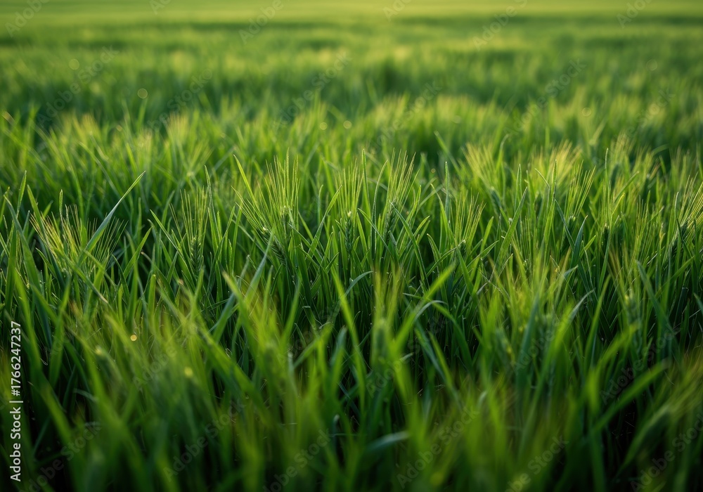 Obraz premium A natural green field texture, slightly out of focus, providing a perfect environmental backdrop for compositions and spring themes ,spring ,bright ,outdoor