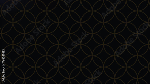 Dark With Repeating Geometric Pattern Intersecting Circles abstract