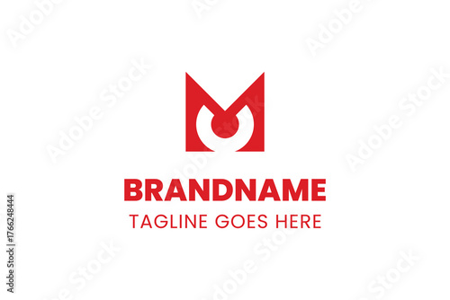 Letters MU or M Eye Logo, suitable for any brand with M MU UM initials