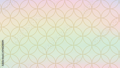 Pastel Gradient Geometric Pattern with Interlocking Circles Seamless Keywords: geometric, pattern