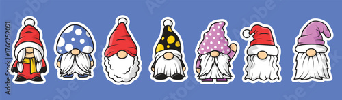 Sticker gnomes cut, christmas character