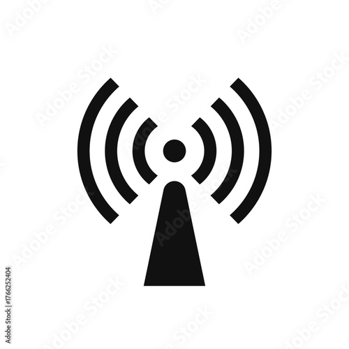 Signal antenna icon logo illustrated isolated on background template