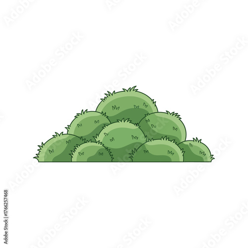 Healthy green spheres stacked pile natural organic vegetation food elements vector