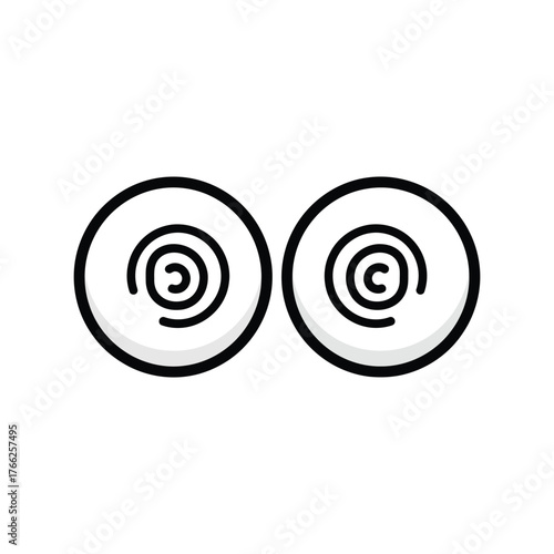 Abstract spiral vortex swirls simple geometric icons vector art clean design vector
