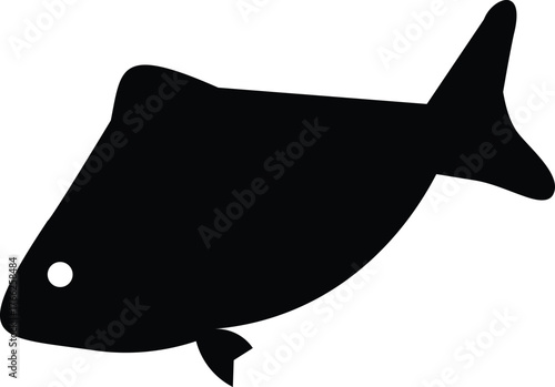 Simple Black Fish Silhouette