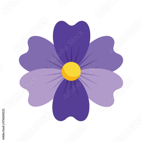 Vibrant purple flower isolated icon vivid petals gentle bloom abstract design vector