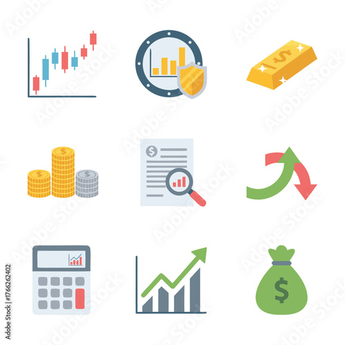 Smart Investment Icons for Modern Finance Apps