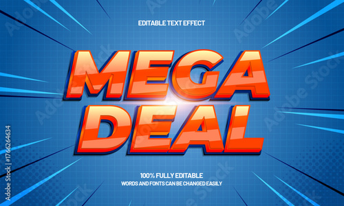 mega deal editable text effect for titles and promotion
