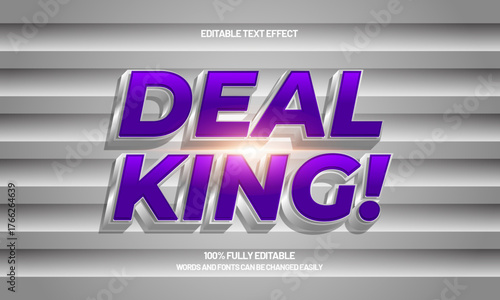 deal king editable text effect for titles and promotion