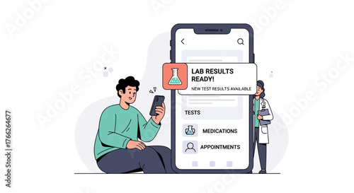 Convenient healthcare app delivers lab results instantly to patient on mobile, empowers informed decisions with doctor's support and seamless access