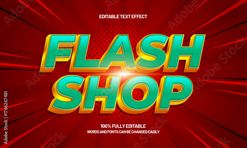 flash shop editable text effect for titles and promotion