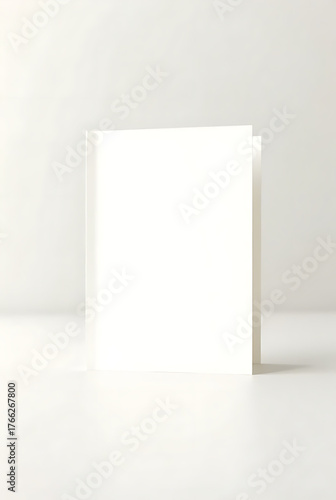 A minimalist composition featuring a stack of white paper on a white surface against a white wall 32k resolution