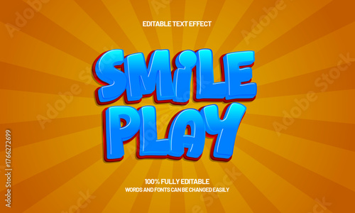 smile play editable text effect for titles and promotion