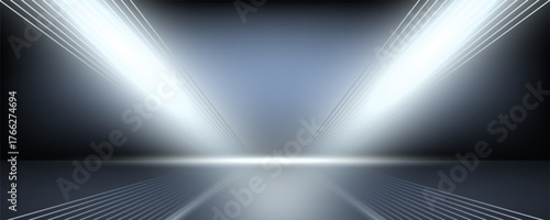 Abstract gradient podium background. Empty gray 3D studio background. Clean scene for product presentation mockup template. eps 10