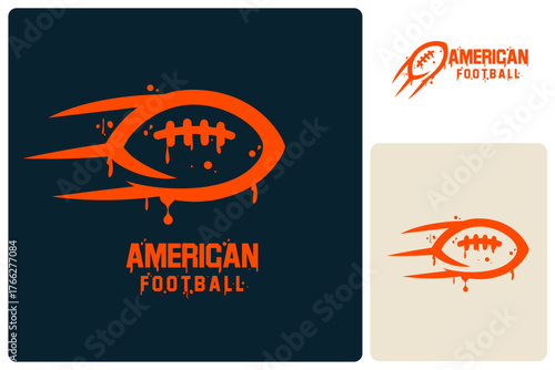 Football logo with a speckled effect