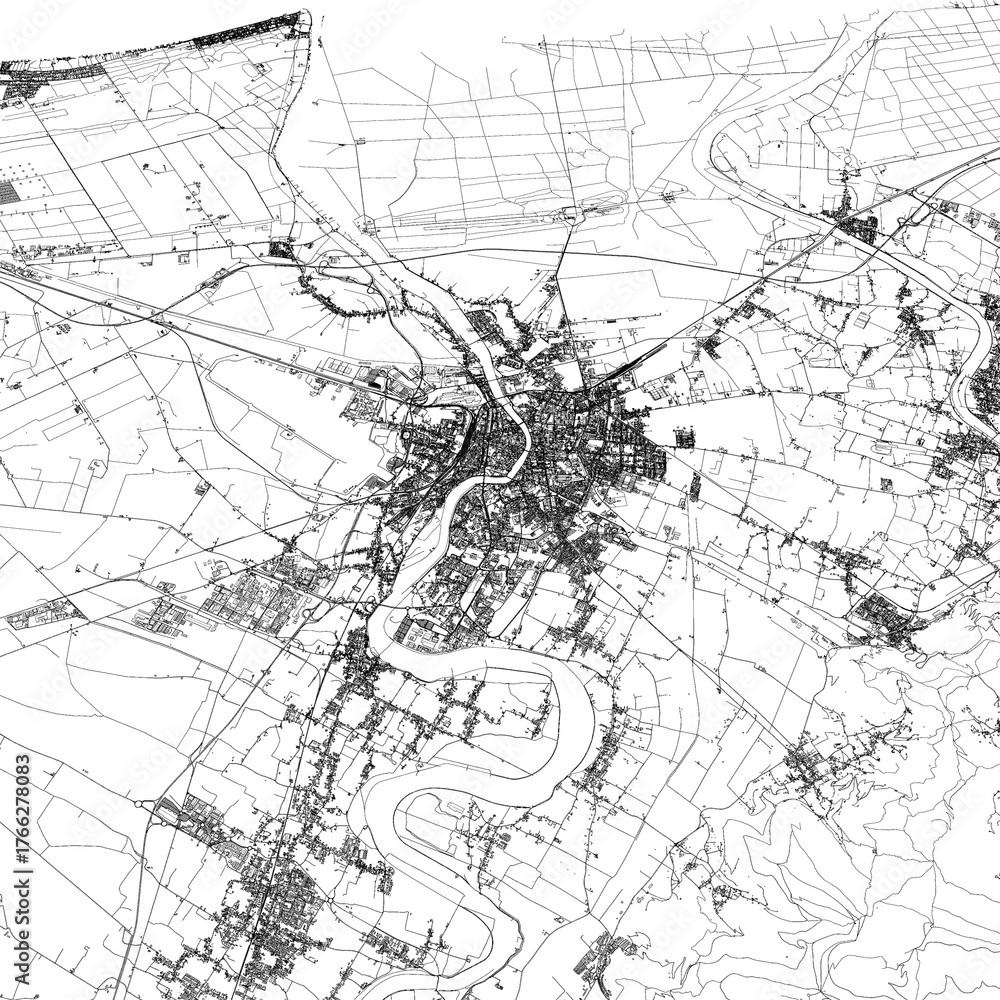 Naklejka premium 3D illustration of city and urban in Pisa Italy