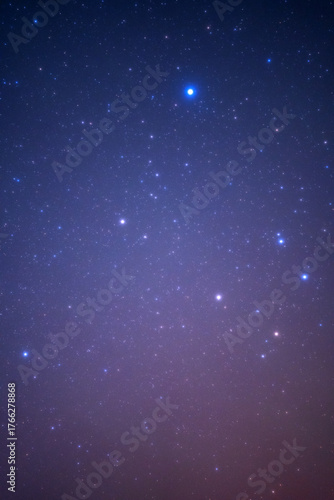 Night sky space background, Starry universe in dark blue sky, Milky way galaxy with stardust field in deep universe