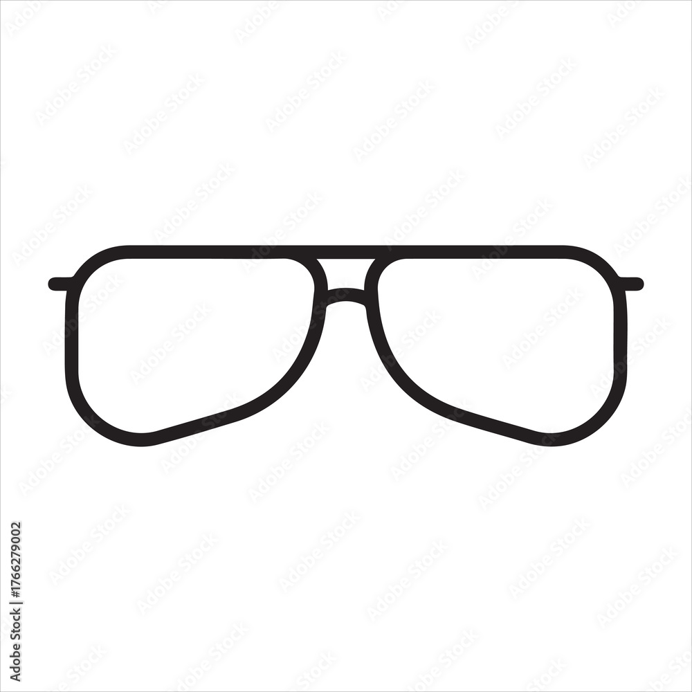 Fototapeta premium Icon of glasses or sunglasses for vision