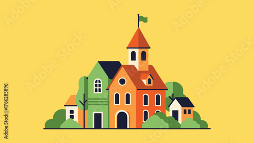 vector illustration of church