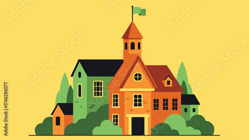 vector illustration of church