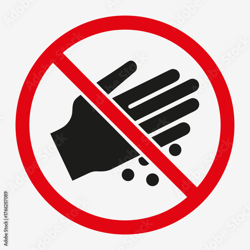 do not wash hand Sign in Vector illustration  