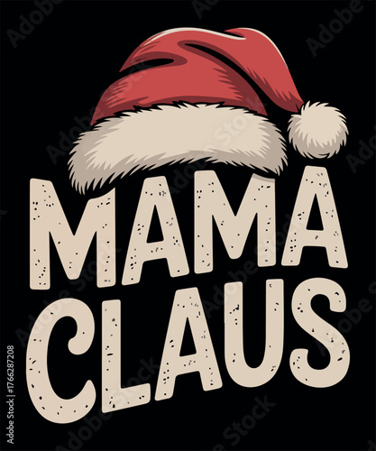 Cute Mama Claus T-Shirt Svg